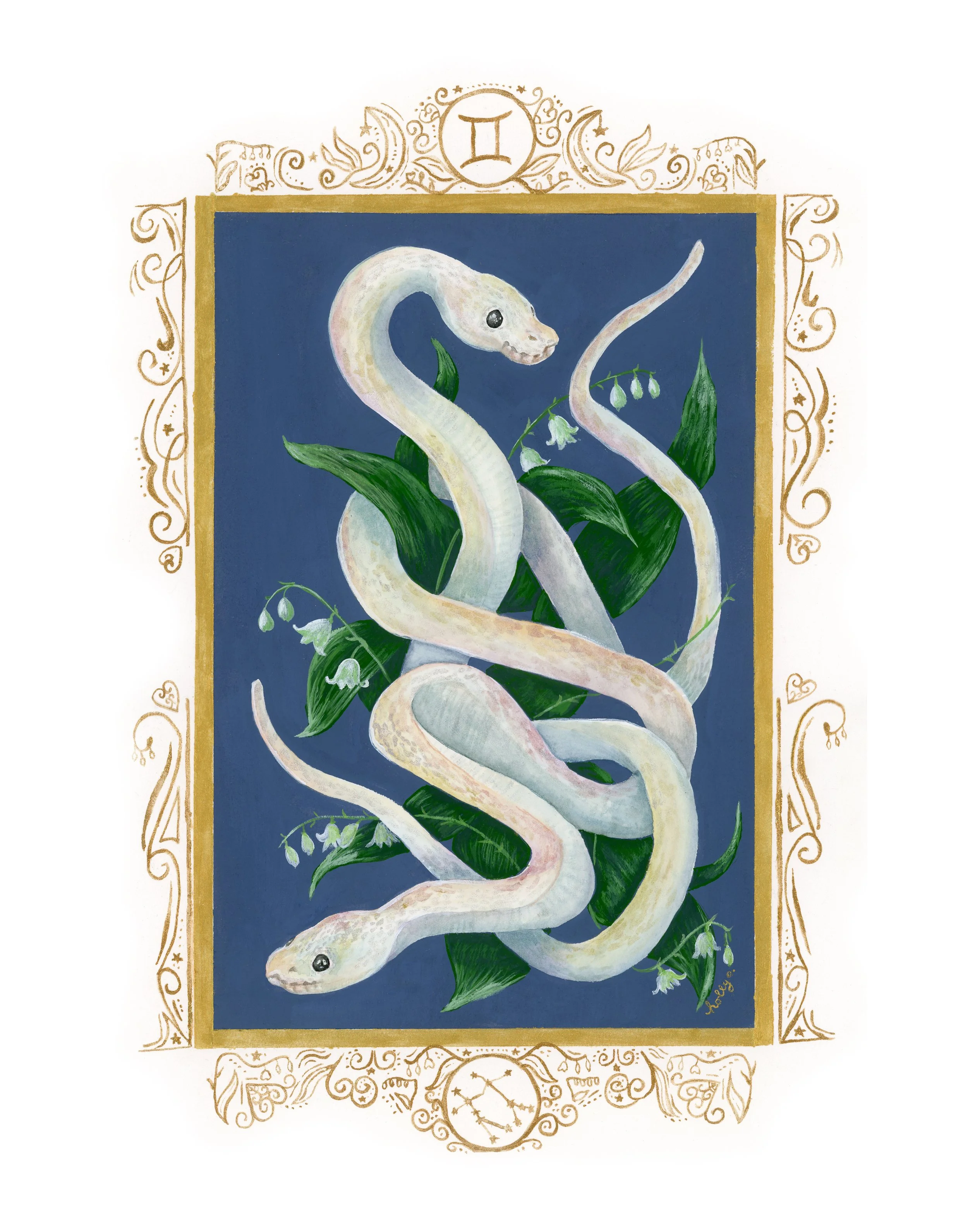 Gemini Snakes Print — Holly Osburn Art